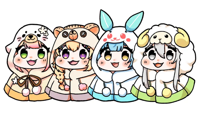 お揃い可愛い!!✨

リプにくっついてないのあります☺️

#ねねアルバム
#絵まる
#LamyArt
#ししらーと 