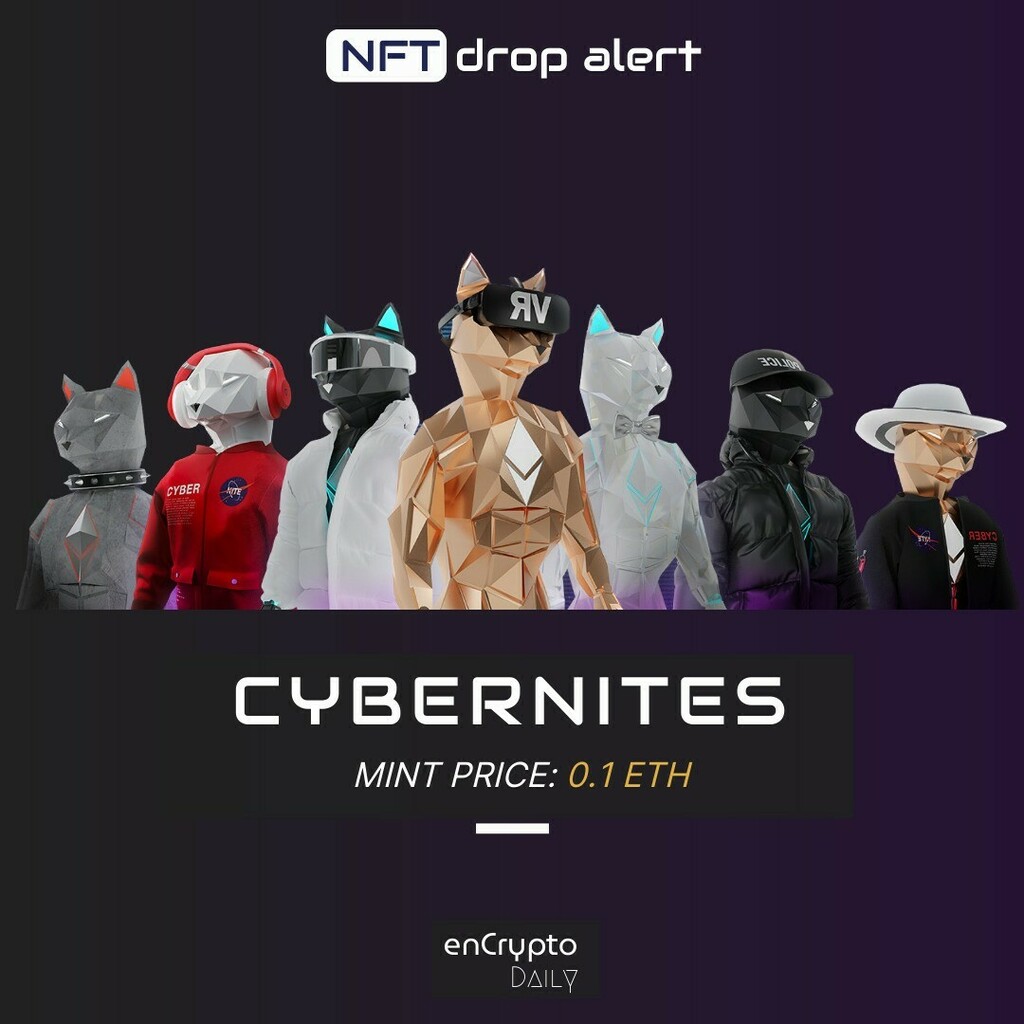 enCryptoDaily's tweet photo. Unique #3D NFT collection designed by a British artist Kate Ryab @realkateryan 

What is Cybernites? 
@Cybernites is a 11,111 3D #NFT drop, developed on the #Ethereum #blockchain. 

What will the minting price be for Cybernites? 
0.1 #ETH 

… https://t.co/afxTMoM0Mv https://t.co/kCMo4kgqhq