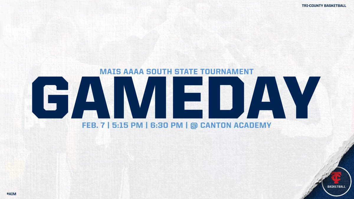 TCA_BBall's tweet photo. 🔷AAAA South State Round 1🔷

Varsity Girls:
⏰ 5:15 pm
🆚Christian Collegiate
📍Canton Academy

Varsity Boys:
⏰6:30
🆚Amite School Center
📍Canton Academy

#AIM  
@academy_tri 
@TCA12thMAN https://t.co/XGXzZfHraj