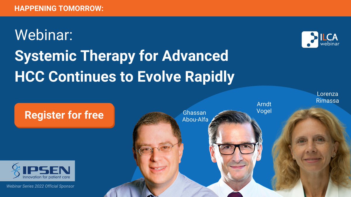 ILCAnews's tweet photo. One day to go!
It's not too late to register for our #freewebinar "Systemic therapy for advanced HCC Continues to Evolve Rapidly" happening tomorrow.
Register here: https://t.co/d3ccZK5oIs https://t.co/NXpSCf639j