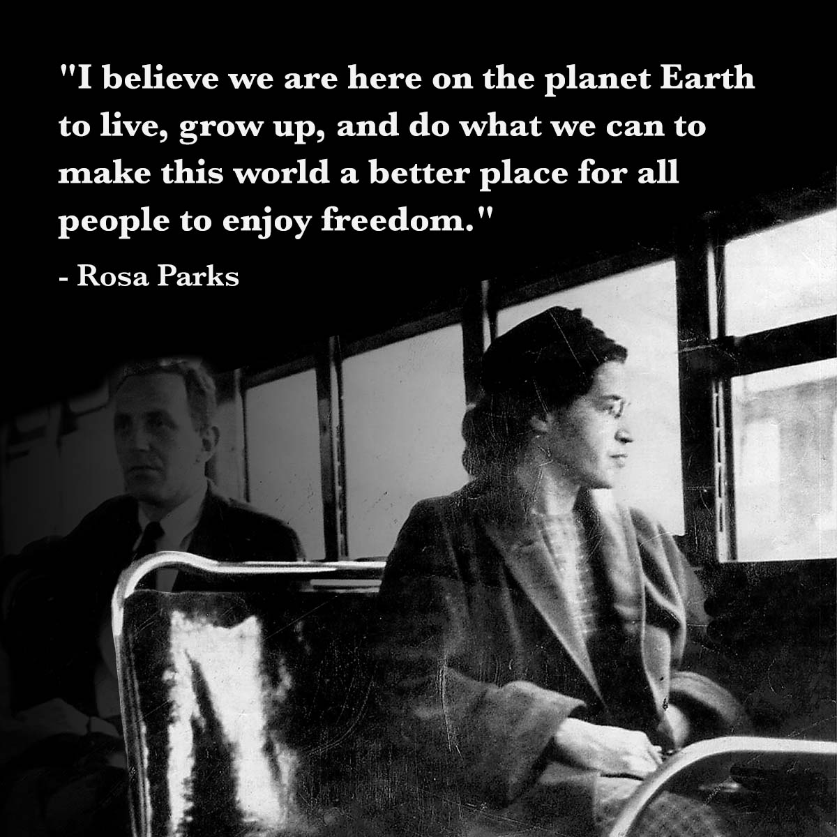 Over the weekend, we celebrated Rosa Parks' 109th birthday! Today, we honor the memory of a civil rights legend. Her refusal to give up her seat to a white passenger in 1955 was a turning point in the American civil rights movement. #RosaParksDay