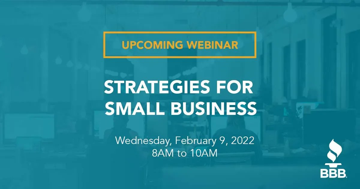 epbizstrong's tweet photo. Join @sbagov for "Strategies for Small Business," from 8AM to 10AM on Wednesday, 2/9. Attendees will learn ways to ensure business continuity and recovery strategies to getting back on track.
REGISTER: https://t.co/7FjMfbrWUJ
#EPBusinessStrong #BBBElPaso #SBA #SmallBusiness https://t.co/P1lDmrDpLA