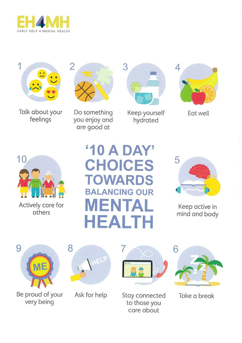 ExeterSchoolUK's tweet photo. To mark the start of Children's Mental Health week, our Junior School are looking at how to fit these 10 tips into everyday life, hopefully making positive changes that last forever #exeterjuniorschool #tenaday #childrensmentalhealthweek #mentalhealthawareness https://t.co/QHCFMyCI1p