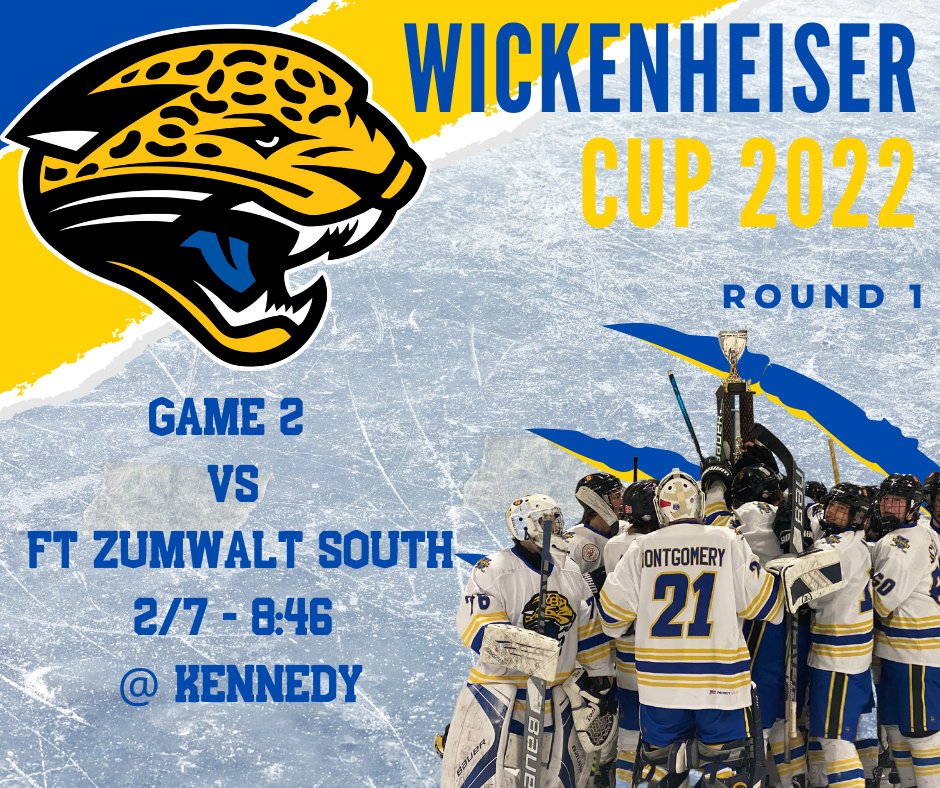 HockeyJaguars's tweet photo. GAME DAY!
The Jags look to close out Round 1 Wickenheiser Cup action with a sweep. They will take on Ft Zumwalt South tonight at the Kennedy Ice Arena at 8:45 and you are not going to miss one minute of the action.
#OnceAJaguarAlwaysAJaguar #ManyPawsOnePride https://t.co/Onx1aV1xua