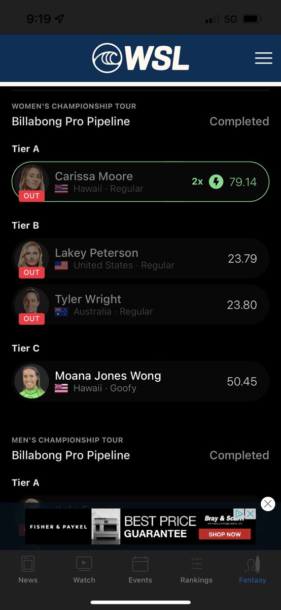 757zachevans's tweet photo. @DKSportsbook @wsl 
Can y’all make betting on pro surfing a thing? https://t.co/cOekgQ33pX