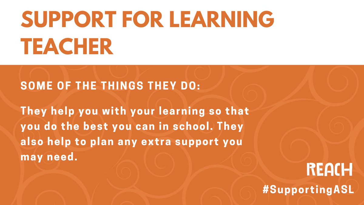 Reach_Scot's tweet photo. Support for Learning Teachers play a huge role in helping children &amp; young people with their education.

Find out more below and at https://t.co/QKqKmfZtDB 😊

#SupportingASL https://t.co/rorP2Xlm3I