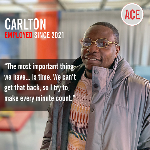 aceprogramsny's tweet photo. Is it crazy to celebrate the big wins? Can we please give it up for Carlton--employed, has his own place, and is a supervisor. If you got some #love for this man, please show it! #YUP #FacesOfACE #NYC https://t.co/4Pfb3ZhBUG