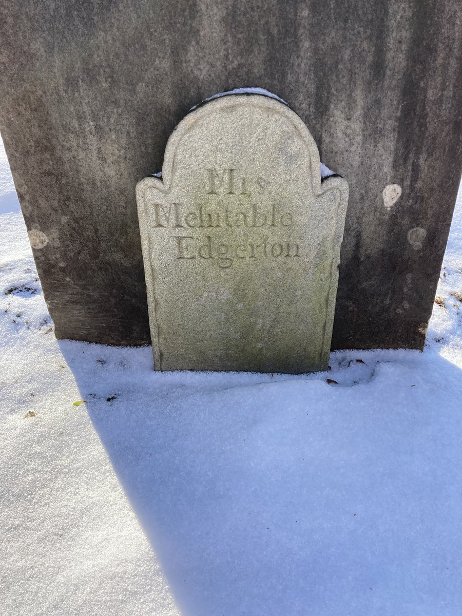 iamtherockghost's tweet photo. #Footstone for Mehitable Edgerton in Andover, #Connecticut. #whataname #NewEngland #cemetery #grave https://t.co/tZjNVy1XFm