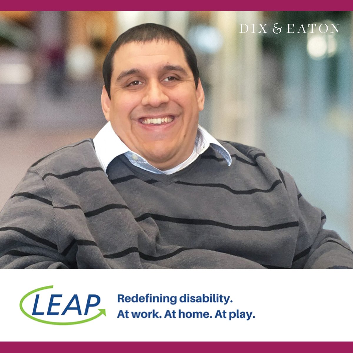 DixandEaton's tweet photo. Congratulations to Vincent Dorsey on joining the board of directors of Linking Employment, Abilities and Potential (LEAP) this past month. LEAP’s mission is to advance a society of equal opportunity for all persons, regardless of disability. https://t.co/zy6huxnkDW