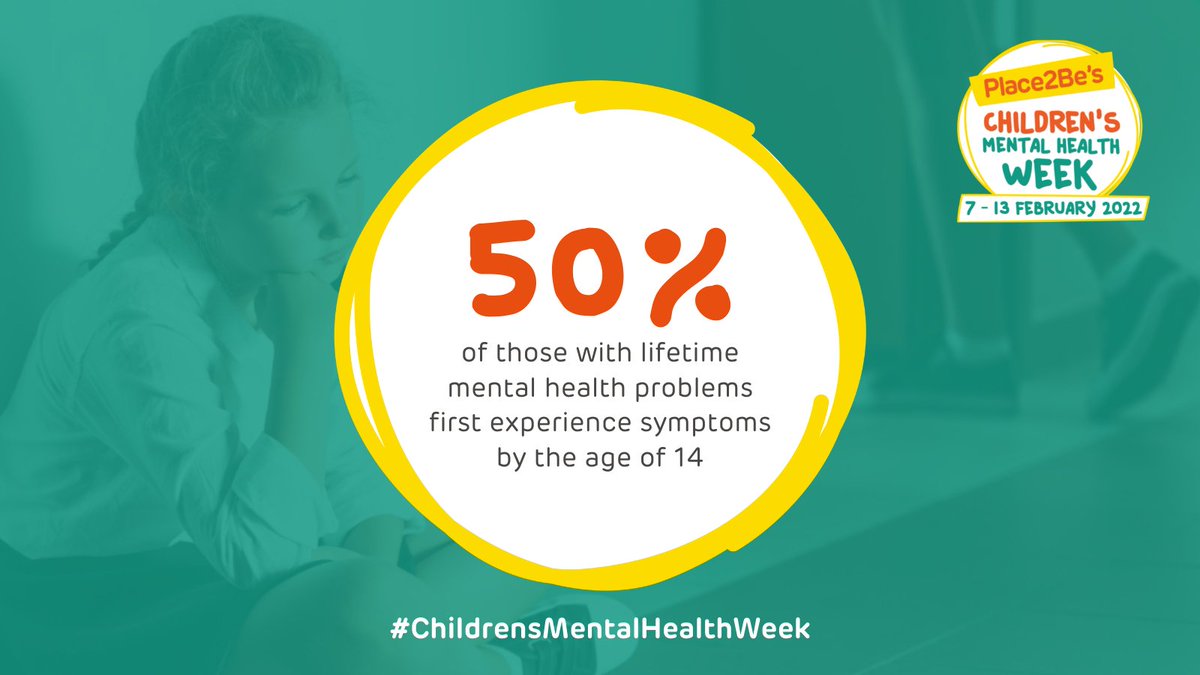 50% of those with lifetime mental health problems first experience symptoms by the age of 14. #ChildrensMentalHealthWeek shines a spotlight on the importance of these issues. Read more at: childrensmentalhealthweek.org.uk