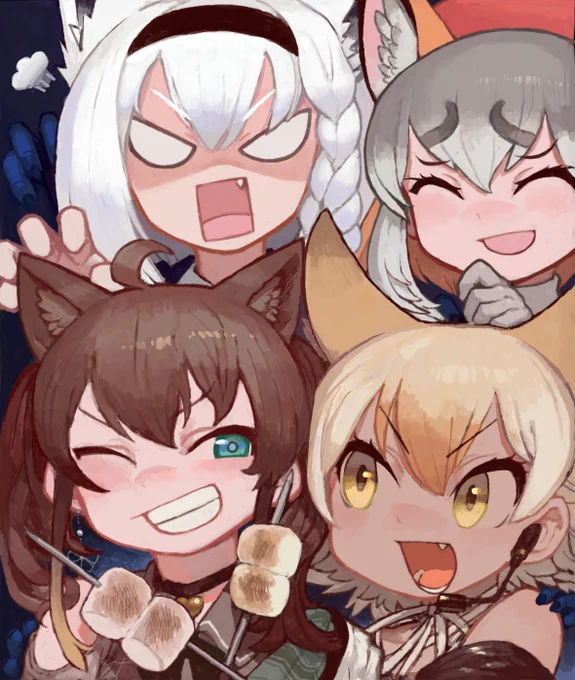 キャンプ場で遊びまくってる流れ好き
 #ホロけも 