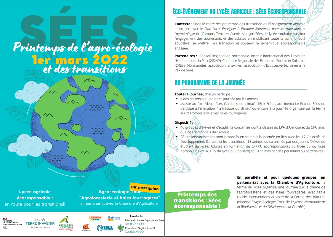 cdurox's tweet photo. (1/3) @Sées 1er mars, le printemps des transitions de l'#EnseignementAgricole, Journée sur #Agroforesterie &amp; haies fourragères avec @Agri_Normandie : table ronde, témoignage d'agriculteurs et de l'EPL d'Aurillac, qq résultats technico-éco du #CASDAR #RESPHAIES  #AventureDuVivant https://t.co/9vtN8ExZJ2