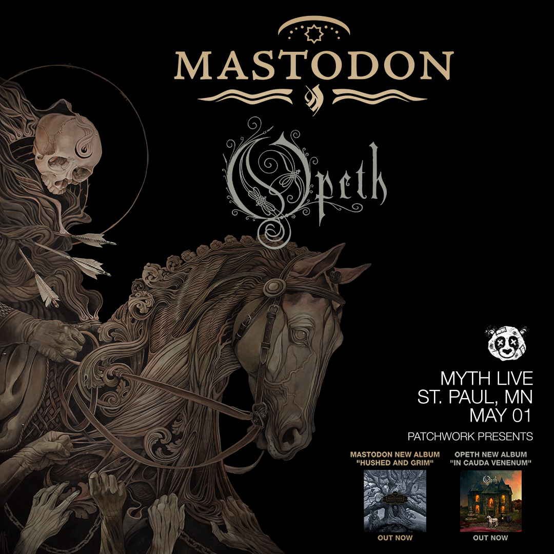MythLive's tweet image. JUST ANNOUNCED: Experience @mastodonmusic and @OfficialOpeth live on 5.1.22! 🔥🤘 Tickets go on sale Friday at 10 am! bit.ly/3HE8tm7