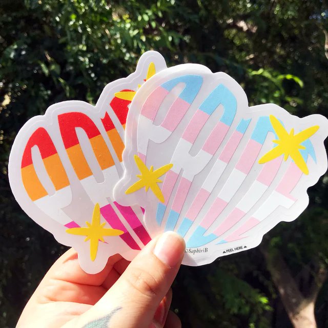 ZeroGrafics's tweet photo. #honorableartistmention / #mentionmonday this week is Saphiri Designs who has a line of #gender &amp; #sexuality representative stickers that I freakin' love. They're BIG (as #pride should be 😁). I got these two for my love and myself.

@SaphiriB
https://t.co/8OdrH3d651 https://t.co/ubtd4ZB0eX