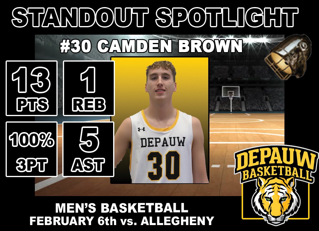 DePauwAthletics's tweet photo. Here are your standout spotlights from this weekend's games!
Great job C. Mixon & C. Brown of the @DePauw_MBB team & M. Summerville & A. Hassel of @DePauw_WBB team!
Learn more at https://t.co/TLR84Nelgg
** More spotlights later today**
#TeamDePauw #WonTheWeekend #SeniorDay https://t.co/Bu60MbiYHs