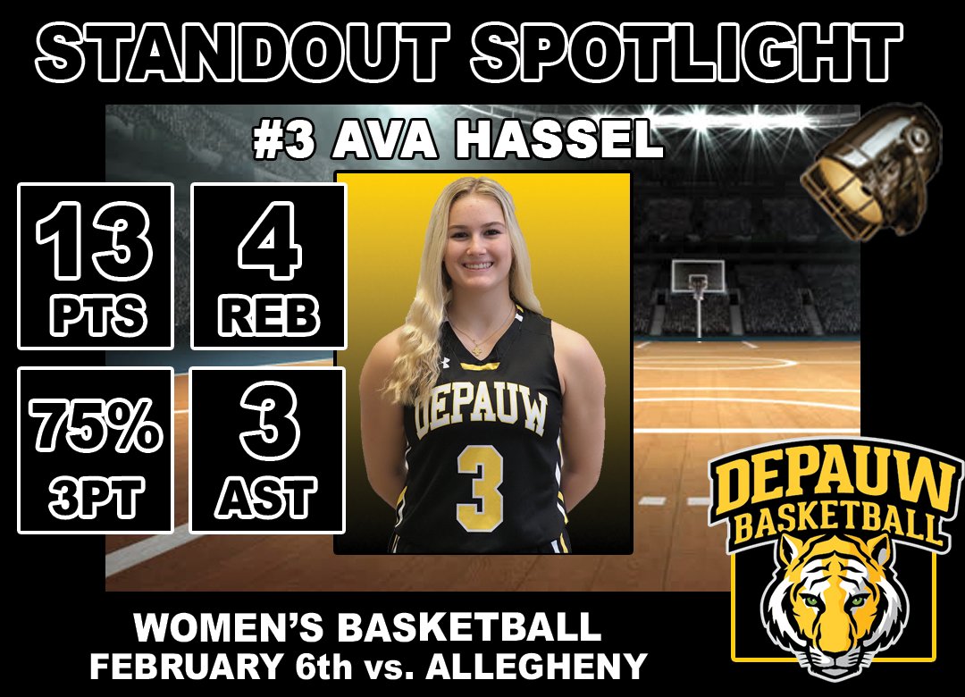 DePauwAthletics's tweet photo. Here are your standout spotlights from this weekend's games!
Great job C. Mixon & C. Brown of the @DePauw_MBB team & M. Summerville & A. Hassel of @DePauw_WBB team!
Learn more at https://t.co/TLR84Nelgg
** More spotlights later today**
#TeamDePauw #WonTheWeekend #SeniorDay https://t.co/Bu60MbiYHs