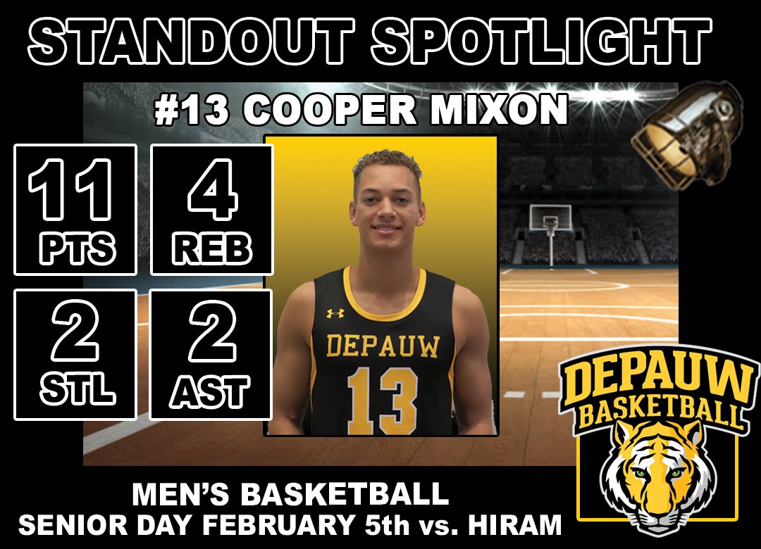 DePauwAthletics's tweet photo. Here are your standout spotlights from this weekend's games!
Great job C. Mixon & C. Brown of the @DePauw_MBB team & M. Summerville & A. Hassel of @DePauw_WBB team!
Learn more at https://t.co/TLR84Nelgg
** More spotlights later today**
#TeamDePauw #WonTheWeekend #SeniorDay https://t.co/Bu60MbiYHs