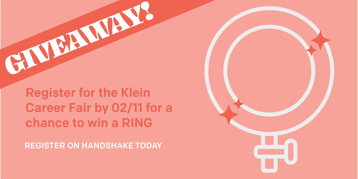 Klein Career Fair is coming up and we have a surprise for you. 🤗
🚨GIVEAWAY ALERT🚨 If you register for the career fair by February 11, you get the chance to win a free right light or selfie stick!🤭😮