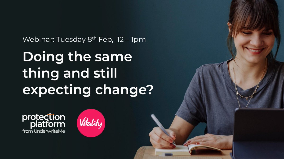 📣 DON'T FORGET TO REGISTER FOR TOMORROWS WEBINAR!

We'll be discussing the evolution of the Protection industry with new technologies and processes with <a href="/Vitality_UK/">Vitality UK</a>.

Don’t be left behind and embrace the change. 

Register here ->
zoom.us/webinar/regist…

#webinar #innovation