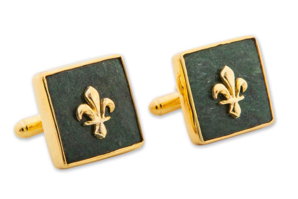 Regnas's tweet photo. Regnas - Fleur De Lys Jade Cufflinks Regnas Genuine Gemstone Gold Plated Sterling Silver 925 - $209 - https://t.co/7uQISSvswe https://t.co/yozPdal0l1