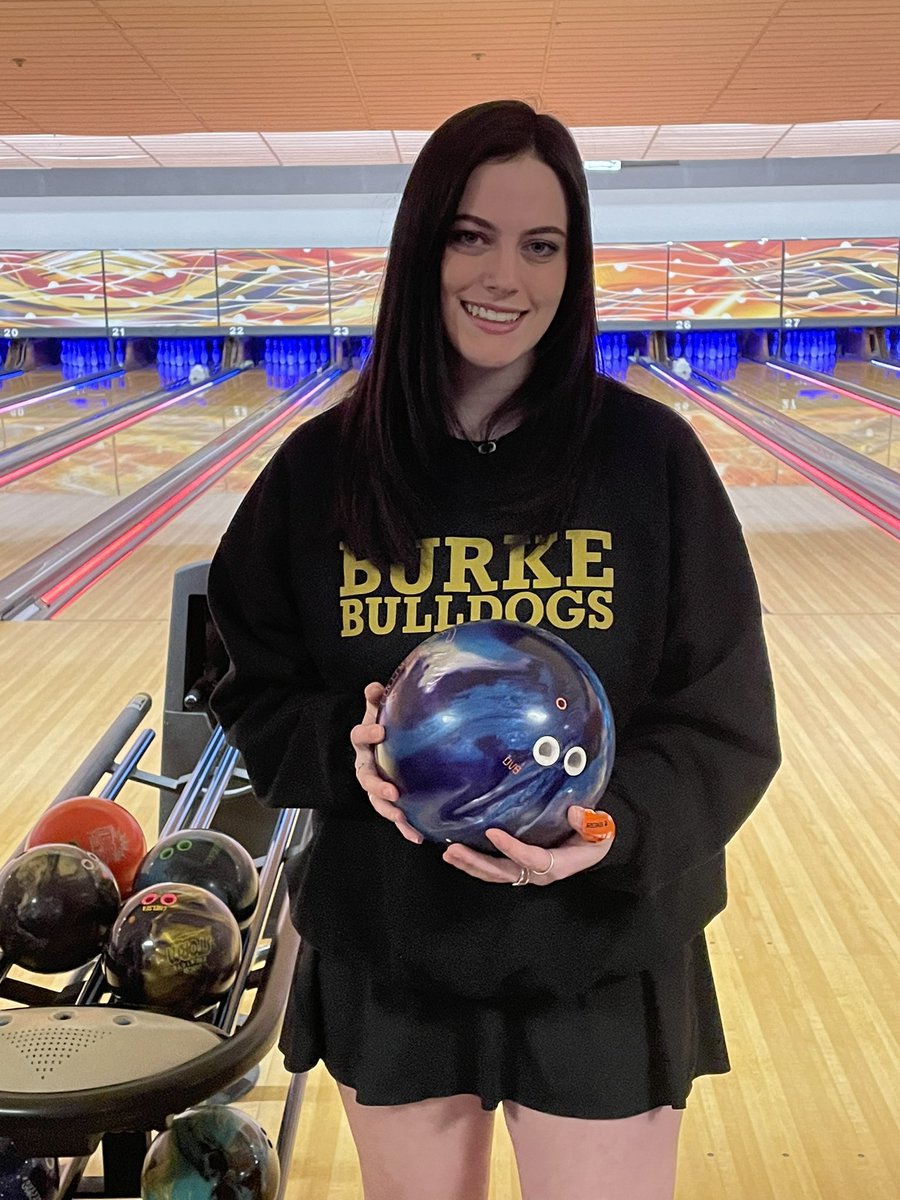 baldwarriors's tweet photo. Here she is! The 1st ever Burke Bulldog to qualify for the State Bowling Tournament! Ms Kayla Doll, good luck to you! #RollDogs https://t.co/sKeekuPLyy