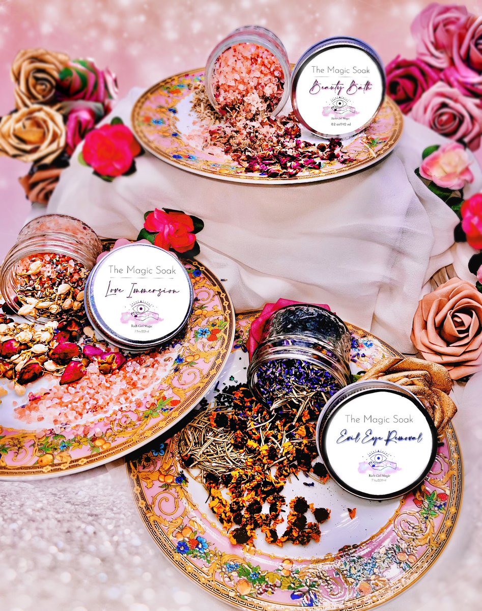 MysticxLipstick's tweet image. Y’all. The New Bath Salts are so…😭💖

Spiritual Baths are one of the most powerful forms of magic. Make sure you get yours before we sell out! Limited quantities 🔥🔥🔥🔥🔥
richgirlmagic.com/shop-all