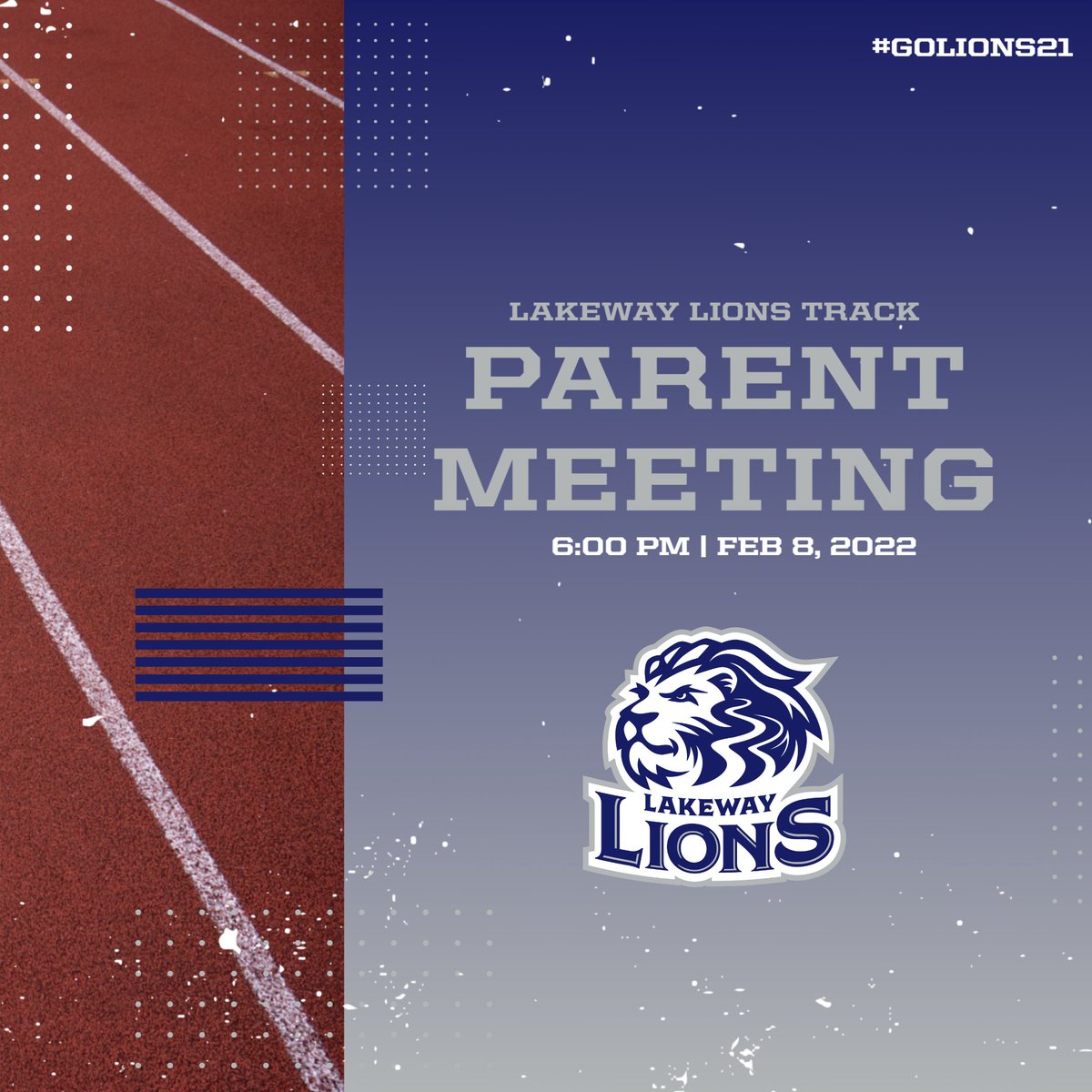 LCALions_sports's tweet photo. Parents of students on the Lions Track team are asked to attend a meeting tomorrow at 6:00 PM in the Lecture Hall here at Lakeway Christian Academy. #lakewaylions #golions21 #lcatrack https://t.co/DiPSHfw18C