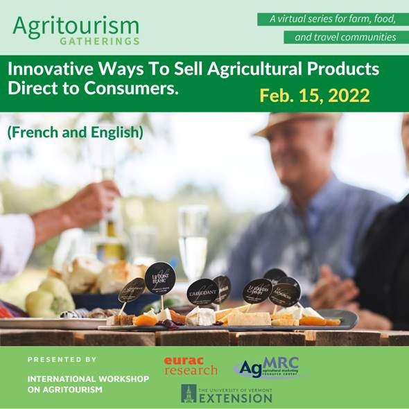 Le 15 février prochain, l’AATGQ et divers collaborateurs œuvrant en tourisme gourmand présenteront, un webinaire sur la valorisation de circuits courts agroalimentaires lors d'un webinaire international sur l’agrotourisme.

Pour plus d'info: agritourismworkshop.com/gatherings.html