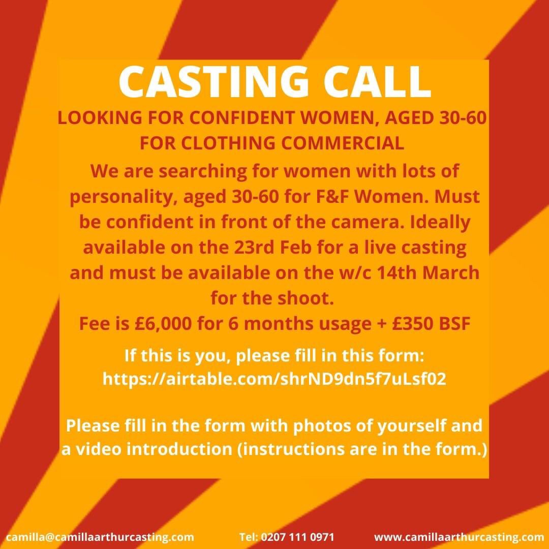 🚨CASTING CALL🚨 Link for submissions: airtable.com/shrND9dn5f7uLs…