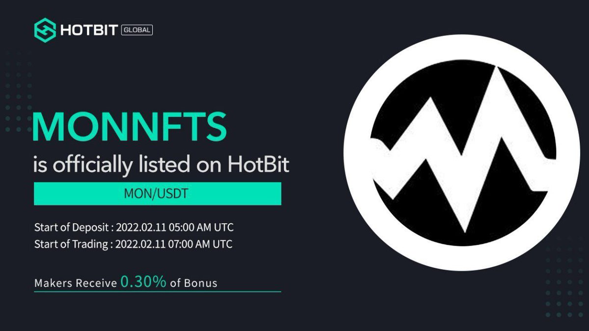 MonsterNfts's tweet photo. 🔥Don't miss the public sale round
💫 Buy now at: 
- PinkSale : https://t.co/Z3XoBvsyST
- DxSale : https://t.co/v8eQtU1PVt
🔰Audit: QuillAudits
💫 Listing on Hotbit ( Fed 11, 2022)
Trading Pairs: MON/USDT, MON/BTC, MON/ETH https://t.co/eA7D3PTEzZ