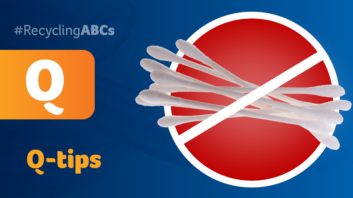 CityofRegina's tweet photo. Q – Q-Tips are very small you can't recycle them for 2 reasons🚫. The multi-materials it’s made from can’t be separated and it gets lost in the machinery at the sorting facility. If an item is smaller than your palm, it is meant for your landfill cart. #RecyclingABCs https://t.co/O1dHt2tVr5