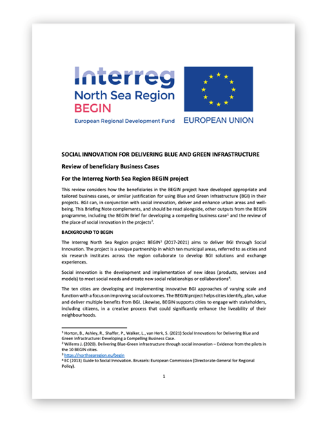 The <a href="/CIRIAupdates/">CIRIA</a> team has published a review that considers how the BEGIN partners have developed appropriate &amp; tailored business cases for using Blue and Green Infrastructure (#BGI) in their pilot projects. 🌳💧

Read our lessons &amp; recommendations 👉 northsearegion.eu/begin/news/rev…