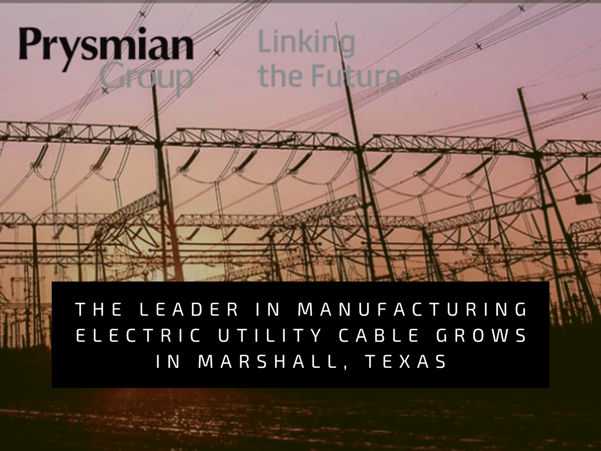 Italian-based electric utility cable manufacturer @PrysmianGroup to invest $50mill in #MarshallTX. 

#Texas #manufacturing #Industrial #FDI #foreigndirectinvestment #TexasEDConnection #uppereasttexas @CityofMarshallT @tstcmarshall 

texasedconnection.com/italian-compan…
