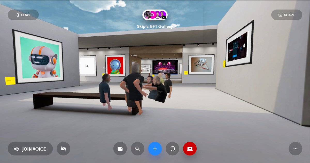 metaversetns's tweet photo. The #Metaverse Trillionaires enjoyed a unique party on the 2.2.22 with a live #DJ set by @kurazav on @tribexr in Skip's #NFT gallery by @spatialxr

You might even spot a @MarkMalytschew and @TahmeArt somwhere!

Anyone wants to join us in @golfplusvr and swing your gold clubs? https://t.co/fqNMF2Itg1