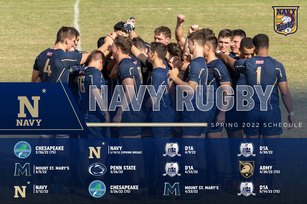 Navy Rugby Spring 2022 Schedule
#GoNavy ⚓️🏉 

usnarugby.com/about/mens-rug…