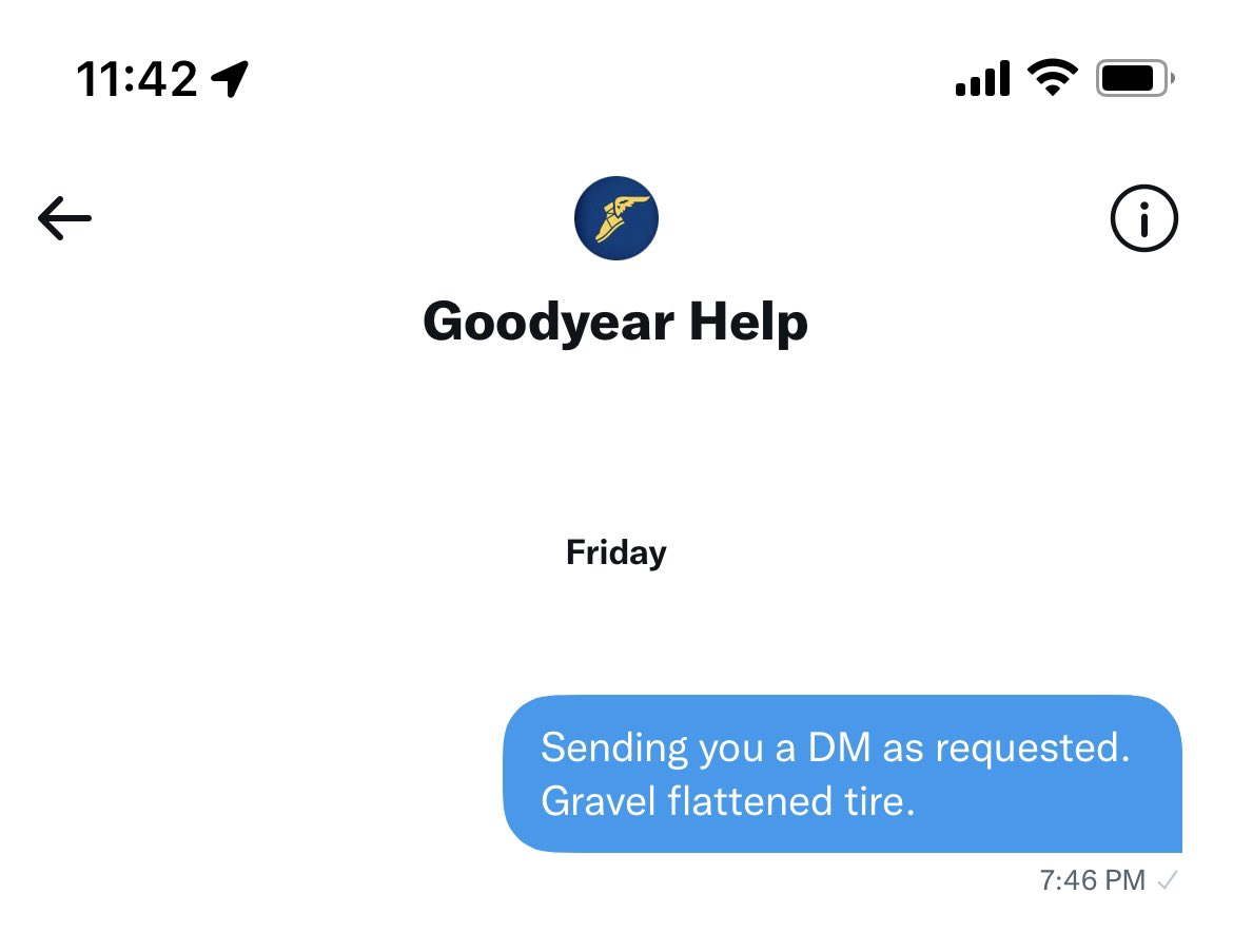 garrettolin's tweet photo. @GoodyearHelp @goodyear Still waiting on a reply. https://t.co/YKcGTU3rMX
