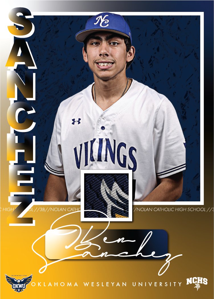Congratulations to <a href="/BenSanc26538011/">Ben Sanchez</a> as he is headed to <a href="/OKWUniv/">Oklahoma Wesleyan University</a> to continue his Academic and Baseball career!

<a href="/NCHS_BB/">Nolan Catholic Men's Basketball</a> ➡️ <a href="/OKWUeagles_BSB/">Oklahoma Wesleyan Baseball</a> 

#EstoDux