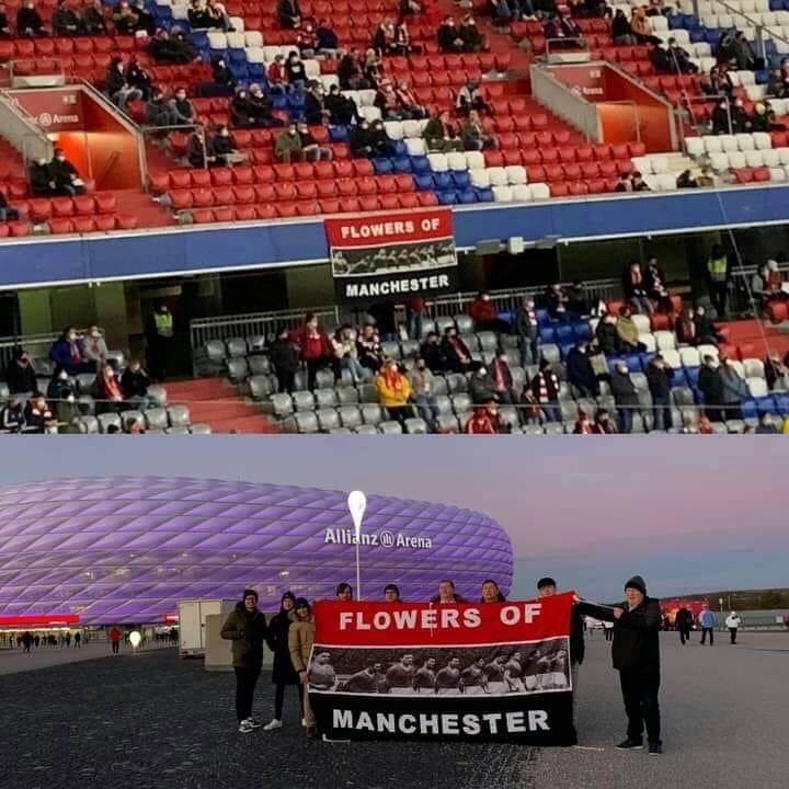 KlCKASSCANTONA's tweet image. Bayern Munich fans invited Manchester United fans yesterday evening to honour Munich Air Disaster 👏❤️