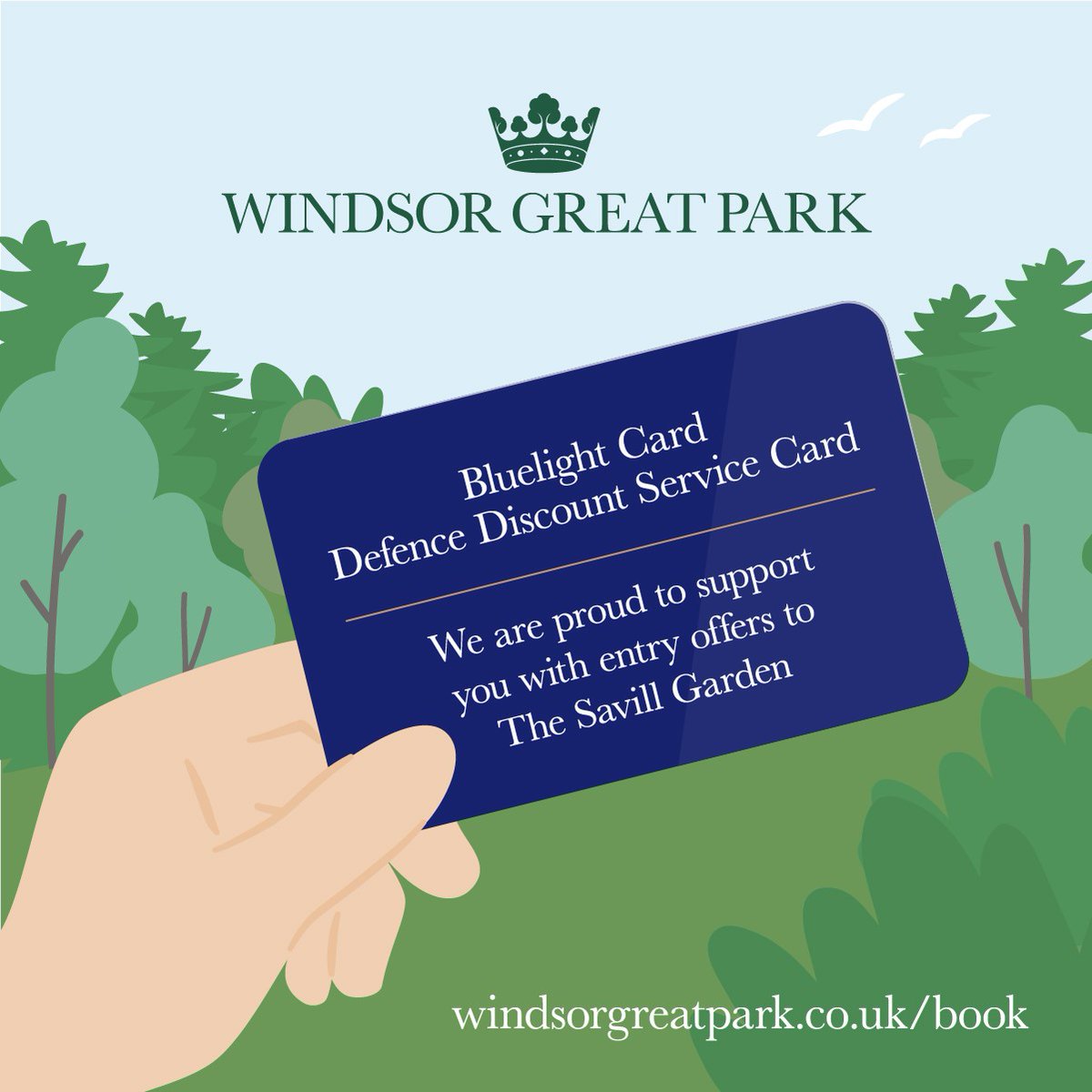 We are proud to support Bluelight Card and Defence Discount Service Card Members with entry offers to The Savill Garden. More information can be found at: windsorgreatpark.co.uk/book @discounts_mod @bluelightcard