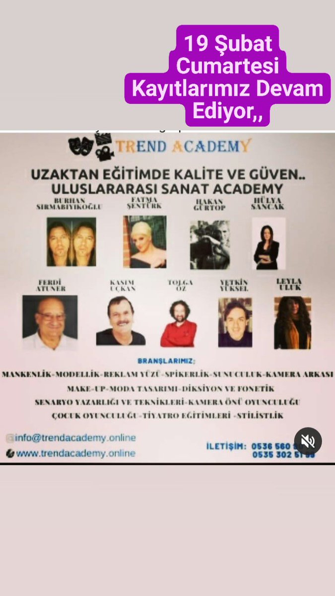 19 Şubat Cumartesi Kayıtlarımız Devam Ediyor ❤
