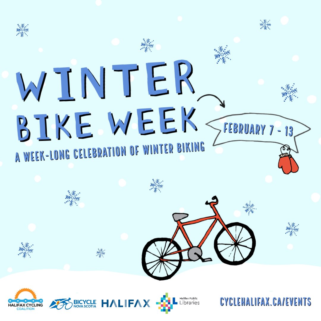 EcologyAction's tweet photo. This week is #WinterBikeWeek, hosted by @IBIKEHFX!
Visit https://t.co/iPgDSPeGG6 for a full list of events, including the Bigger Than Bikes Community Speaker Series, Sunday, Feb. 13 at 7 p.m., featuring Isabel Chávez, active transportation officer with EAC!
#halifaxnoisesports https://t.co/Q9qAoxyxkG