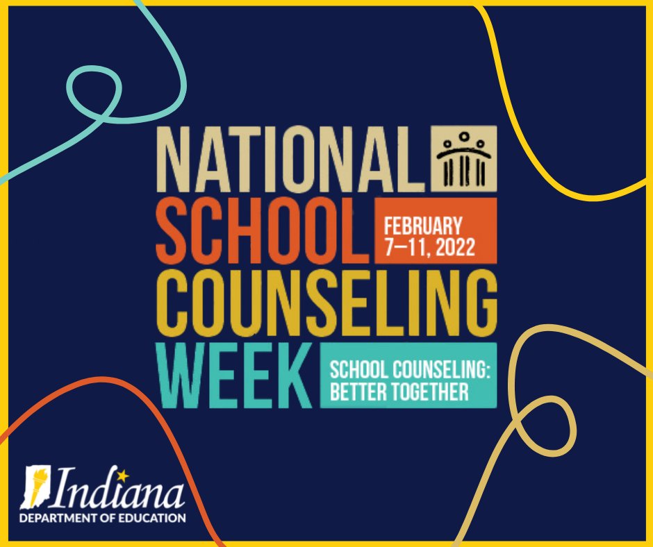 EducateIN's tweet photo. It's National School Counseling Week! 

Indiana school counselors are vital to our students' successes as they work to ensure our students are maximizing their potential and achieving meaningful goals towards their life paths! #NSCW22 https://t.co/JzWXDmuuuW