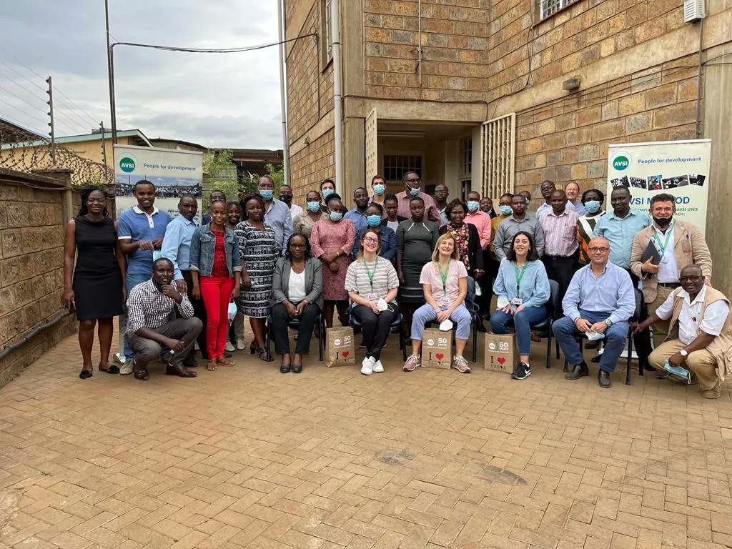 avsi_kenya's tweet photo. The Visit of Elena, Greta and Anna from #AVSI headquarters to Kenya started today. We received them with a staff lunch. In the afternoon, we had an informative training on #DistanceSupport, #Tende Campaign strategy and the objectives of the Philanthropy department. https://t.co/PCFGopNrHT
