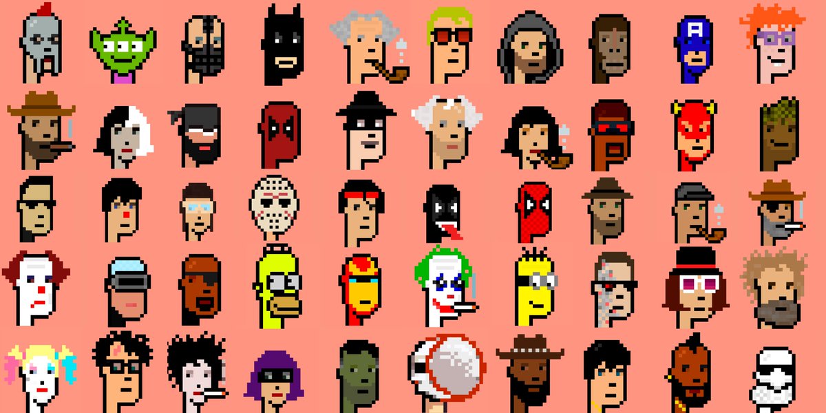 FGBBrothers's tweet photo. Movies 🎬 + #Cryptopunks = CinemaPunks. 

✅ Fifty items individually designed. 
✅ Two special editions (0.01). 
✅ Polygon Blockchain. 

Out now on @opensea: https://t.co/YUi43W03eD. 

#NFTartists #NFTCommunity #NFTProject #PolygonNFT #digitalart $ETH #NFTProject #NFTs #Crypto https://t.co/hJtu00WgSI