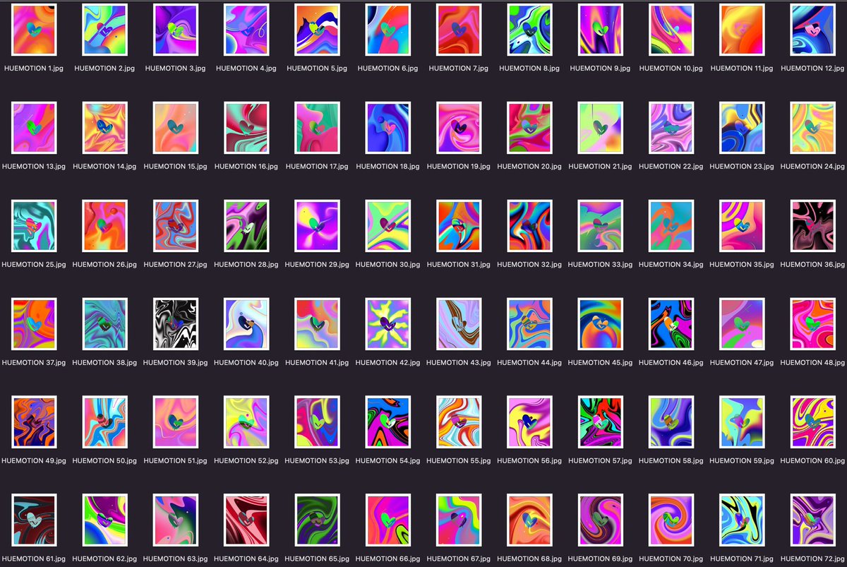 🍭HUEMOTIONS is a collection of 100 unique and vivid expressions of the 💖. 
——
PRICE: .1 / .15 ETH
🚨12PM EST! 🚨
opensea.io/collection/hue…