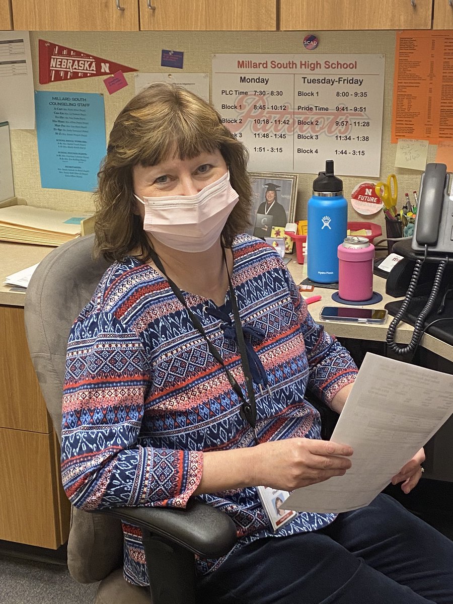 MSCounseling's tweet photo. Mrs. Olsen (alpha Mar-Po) has been a School Counselor for 25 years, 2 years at MSHS. She worked previously in Bellevue, Westside, &amp; Alliance and loves working with students! She would own a Bridal Salon if not working as a Counselor. 💍 https://t.co/X7Tt0XtW1L