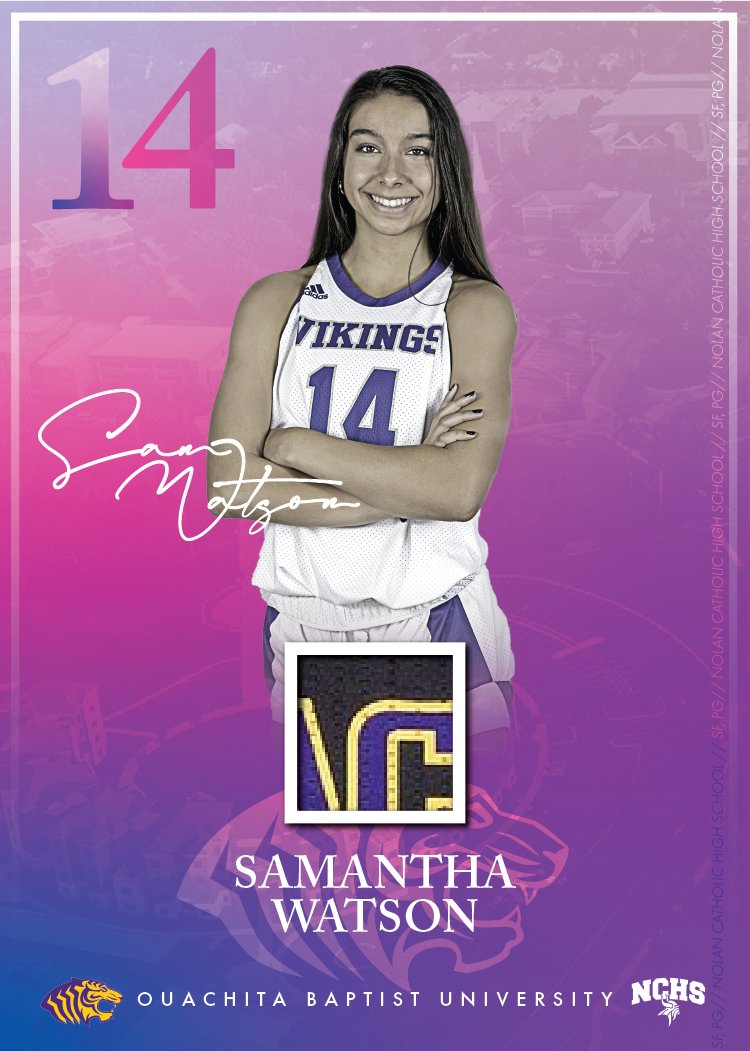 Congratulations to <a href="/sam_watsonnnn/">samantha watson</a> as she is headed to <a href="/Ouachita/">Ouachita Baptist University</a> to continue her Academic and Basketball career!

SMG➡️<a href="/NCHS_WBB/">Nolan Catholic Women's Basketball 🏀</a>➡️<a href="/OBULadyTigers/">Ouachita Women's Basketball</a>

#EstoDux