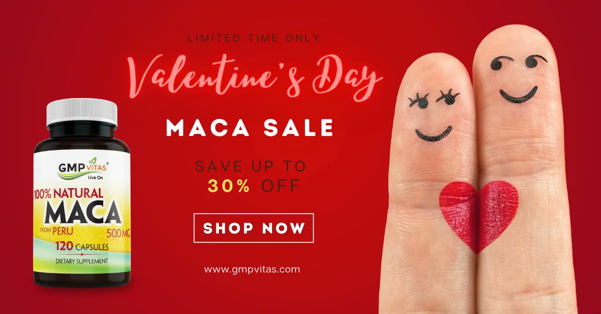 GMPVITAS's tweet photo. With Valentines Day just around the corner, help get the occasion "off to a great start!" with a little MACA! Use PROMO code: LOVE22 for a 30% discount. Spark someones interest, with GMP Vitas® MACA. Available at https://t.co/arsowqOHqY  GMP Vitas—Love On™ https://t.co/9c3B4IwYTT