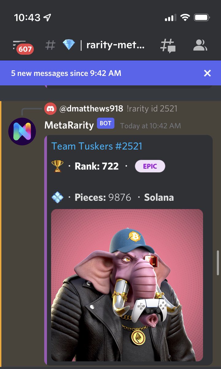 Lucky to mint this 🔥Go check out <a href="/TeamTuskersNFT/">Team Tuskers</a> page sick art