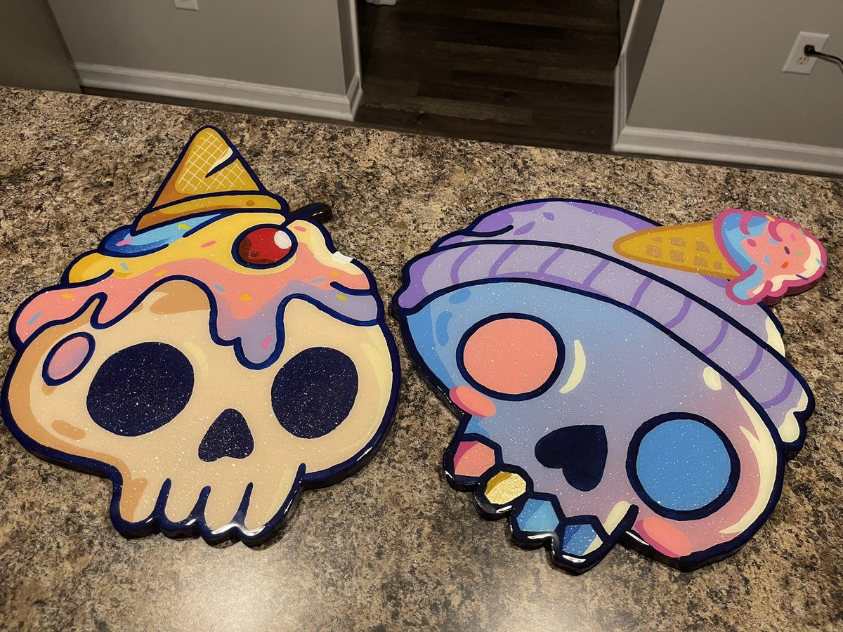 BrrrRickyChillz's tweet photo. @TastyBonesNFT @5TimesDistilled
💀🍦Made these 2 woodcut paintings to honor my favorite project!! I hope I can be considered for WL!! 🙏🙏🙏#TastyBonesNFT #FlexYourBone #bonemarrows https://t.co/jvWNne7iwe